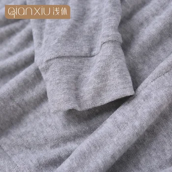 2018 Qianxiu Women ' s bamboo fibera kmitted sleepwear ladies Casual pajamas for autumn 18140