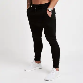2019 jesień nowe męskie fitness spodnie dresowe Męskie siłownie kulturystyka trening bawełniane spodnie casual biegaczy odzież sportowa ołówek spodnie