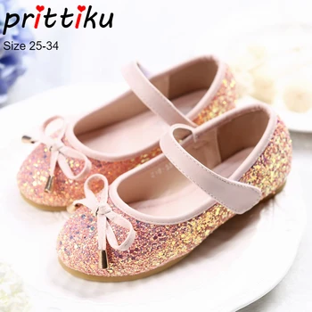 2020 Girls Cekinami Glitter Ballet Mary Jane Flats Toddler/Little/Big Kid Bow Fashion Loafers Children Princess Dress Shoes