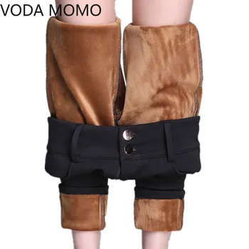 2020 Nowa moda Wysoka Talia jesień zima kobiety grube ciepłe, elastyczne spodnie jakości S-5XL spodnie wąskie typ ołówek spodnie