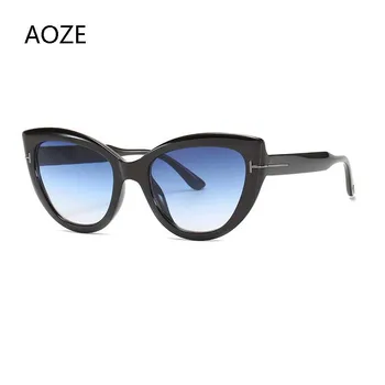 2020 Nowe mody luksusowej marki projektant Tom Cat Eye okulary Kobiety негабаритная ramka vintage okulary oculos de sol UV400