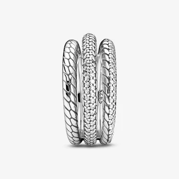 2020 Nowy Jesienny Potrójna Bransoletka Pawie Wąż Łańcuch Wzór Pierścień Dla Kobiet Marki Oryginalne Pierścienie Biżuteria Prezent