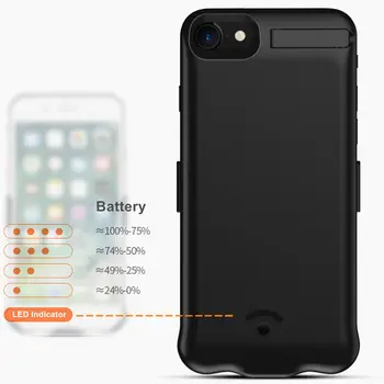 2020 dla iPhone 6 6s 7 8 Power Case Ultra thin Battery Charger Case Smart 10000 Mah Power Bank for iphone 6 78