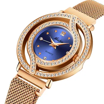 2020 luksusowej marki zegarek damski zegarek ze stali nierdzewnej Bling Diamand bransoletka wodoodporny lojalny elegancki damski zegarek damski