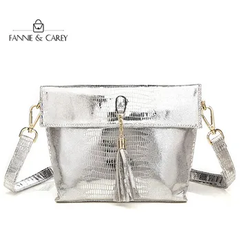 2020 moda nowe srebrne Torebki damskie markowe torby na ramię jakość Crossbody znane marki torby panie pędzelkiem kopertówka sprzedaż