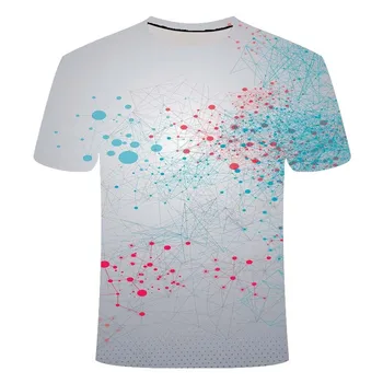 2020 nowa letnia dorywczo męska koszulka 3D kratka Harajuku topy trójwymiarowa spiralna t-shirt O-neck koszulka plus size odzież uliczna