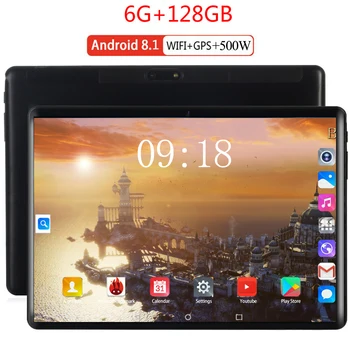 2020 nowe tablety 10 cali Deca Core 4G FDD LTE Tablet PC 6GB RAM 128GB ROM 1920*1200 5.0 MP aparat z systemem Android 8.0 Netflix Wifi telefon