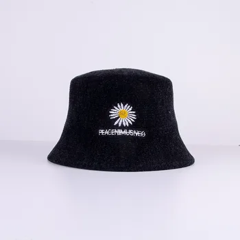 2020 nowy mały Rumianek wiadro kapelusz damski jesień zima nowy dziki jednolity kolor kapelusz damski koreańska wersja przypływ basenie cap osobowość