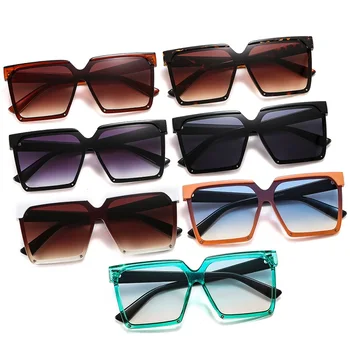 2021 Nowa Moda Kwadratowy Tarcza Okulary Kobiety Mężczyźni Kocie Oko Rocznika Projektant Marki Czarna Plaża Kolor Soczewki Przeciwsłoneczne Okulary