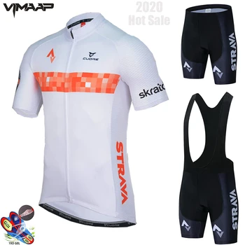 2021 Pro STRAVA Cycling Jersey Set Summer Cycling men Mountain Bike Wear Clothes odzież rowerowa MTB Bike Cycling Clothing Suit