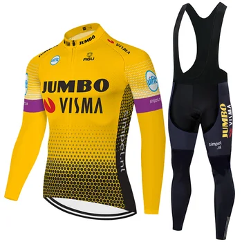 2021 Team JUMBO VISMA jazda na rowerze Jersey lato wiosna z długim rękawem conjunto ciclismo hombre bycicle kostium basen rower spodnie