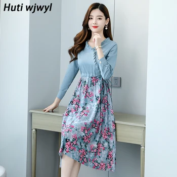 2021 koreański bawełna pranie codzienne biurowe sukienka midi Jesień Zima Vintage 3XL plus rozmiar sukni kobiety elegancki Bodycon różowy Vestidos