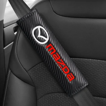 2szt pas bezpieczeństwa samochodu ramieniową poduszka wiązka ramieniową nakładka do Mazda Axela 2 3 MS 6 CX-5 CX-4 CX3 CX5 Axela demio Carbon Fiber