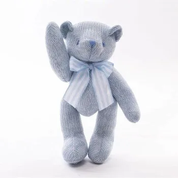 30 cm, uroczy, piękny twórczy drutach miś pluszowe lalki zabawki dla dzieci dekoracje ślubne prezent dla dzieci Dzieci lina tkaniny