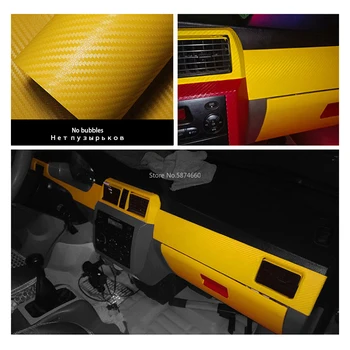 30x127cm 3D z włókna węglowego vinyl film samochodowe naklejki wodoodporne stylizacja pojazdu owinąć auto Samochód detale, akcesoria samochodowe motocykl