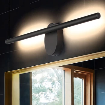 360 stopni obrotowy ścienny kinkiet nordic restauracja kawy światło dekoracyjne Ameryka czarny łazienka światło 55 cm 8 W