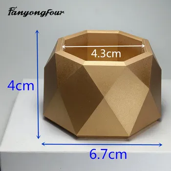 3D geometria doniczka cement cement Silikonowa forma fondant formy ciasto żywica gips czekolada świeca cukierki formy Darmowa wysyłka