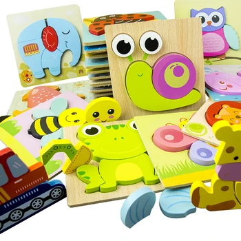 3D puzzle zabawki drewniane cartoon puzzle drewniane zabawki edukacyjne dla Dzieci Busyboard gładka, bez zapachu dla dzieci, zabawki dla Dzieci prezent na boże Narodzenie