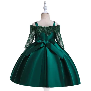 (3Y-9Y) plac druk haft sukienka księżniczki pettiskirt kostiumy kwiat księżniczka suknia piękna mrożone S4