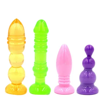 4 szt./kpl. galaretki analny Silikonowy korek analny kulki G-Spot masażu dildo sex-zabawka dla dorosłych