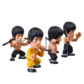 4 sztuki 3 cm 8 cm PVC model dla króla kung-fu Bruce ' a Lee figurka 75-lecie ozdoby zabawki