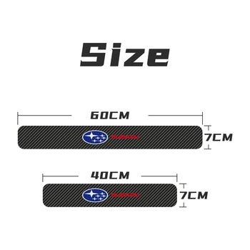 4 sztuki włókna węglowego próg zużycia samochodu płat płyta naklejki samochodowe do Subaru Forester Impreza Legacy Outback Xv Sti akcesoria samochodowe