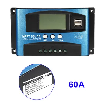 40A-100A MPPT Solar Panel Regulator Charge Controller 12V/24V Auto Focus Tracking Device AUG889