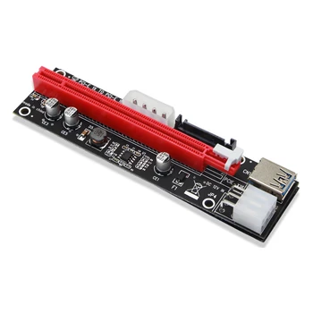 4pin 6pin SATA Power PCI Express 16X Slot Riser Card USB 3.0 PCI-E PCI-Express 1x do 16x PCIE Riser for Bitcoin BTC Miner Mining