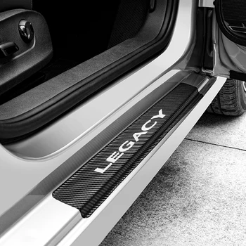 4szt samochodowe naklejki na progi do Subaru Forester Impreza XV Ascent Legacy BRZ Outback WRX Threshold Protector akcesoria samochodowe
