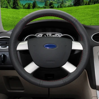 4szt stal nierdzewna kierownica dekoracji pokrywa wykończenie samochodu naklejki dla 2005-2011 Ford Focus 2 MK2 akcesoria samochodowe