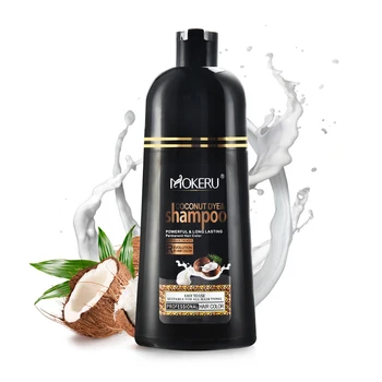 5 minut organiczna kokosowa szybka farba do włosów Noni Plant Essence Black Hair Color Dye szampon do pokrycia szarych, białych włosów 500 ml