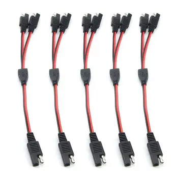 5 szt. 1 do 2 SAE Power Automotive Extension Cable 18AWG 300 mm