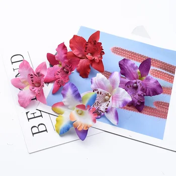 50/100 sztuk motyl orchidea sztuczne rośliny, kwiaty ozdobne ściany dekoracje ślubne domy weselne akcesoria luz