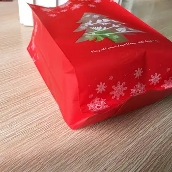 50 szt./lot Kraft torby papierowe ciasteczka pakowanie torby do ciasteczka, przekąski, słodycze Wesołych Świąt matowe prezenty dla sylwestrowej imprezy L35