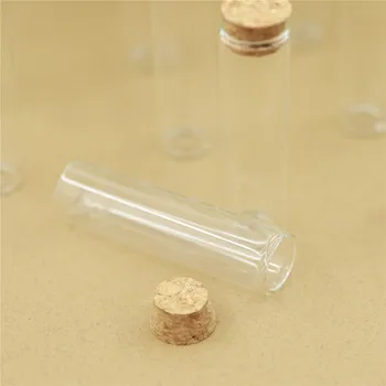 50 szt./lot szklana butelka 22*80 mm probówka korek korek mini-butelka do przypraw pojemnik na małe DIY banki butelki małe butelki szkło