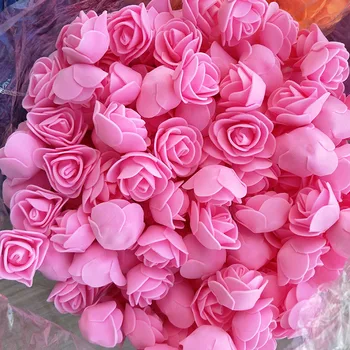 500 szt. Róża niedźwiedź kwiat głowa 3,5 cm średnicy bud jedwabiu Sally sztuczne kwiaty diy ślubne dekoracje kwiatowe materiały plastyczne