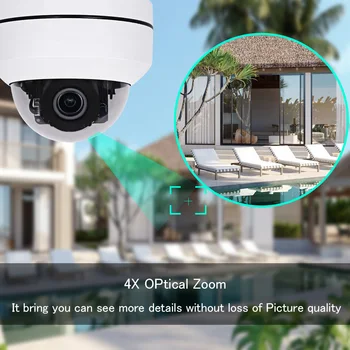 5MP kamery IP zewnętrzne mini ptz, kamery ip HD night vision CCTV Camera 1080p monitoring 4X zoom optyczny p2p POE opcjonalnie