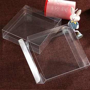 5xWx5cm przezroczysty wodoodporny, przezroczysty plastik Tuck Top PVC skrzyni zabawki wyświetlacz pudełko herbaty jedzenie opakowanie pudełko poprawiny pamiątki Boxe