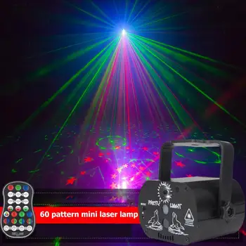 60 modeli LED laser projektor światło, dekoracje Party w domu 180Degree ręczne obracanie USB Akumulator klub DJ disco Sceniczny światło