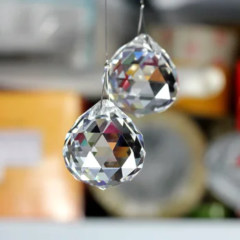 6szt 30 mm przezroczysty crystal kulki musujące balon DIY koraliki kurtyna wisiorek festiwal święto choinki ozdoby