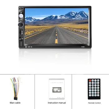 7-calowy duży ekran radio samochodowe ciężarówki multimedialny odtwarzacz 2 Din MP5 24V Bluetooth FM funkcja lustrzanej związku