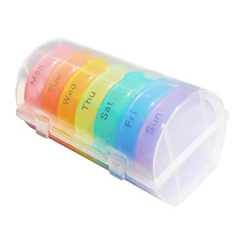 7-dniowa organizator tabletek (trzy razy dziennie) ,kolorowy Tygodnik etui dla tabletów BPA za darmo z