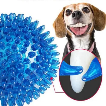 9 cm trwałe TPR Pet Dog piłkę piszczenie psa zabawki dla golden retriever pies szczeniak kłujący piłkę elastyczny dźwięk żuć czyszczenie zębów zabawka
