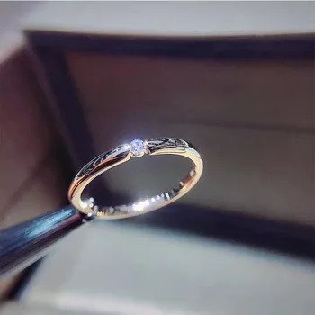ANI 18K Rose Gold (AU750) Wedding Women Rings Certified I-J/SI 0.031 CT Round Cut Diamond Valentines Promise Ring Wedding Band