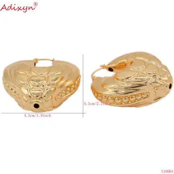 Adixyn Fashion Hoop Earrings for Women Nigeria/African/Middle East Birthday Party Accessories N10061