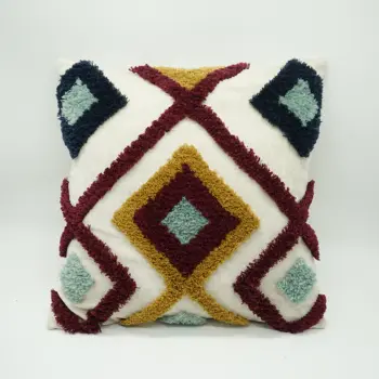 Aksamitne boho, igłowe ozdobne pokrowce na kanapy Sofa haftowane marokańskie poszewki, wystrój poduszka 18x18 cm