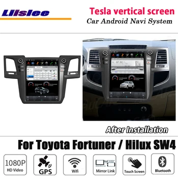 Android Auto Tesla vertical Toyota Fortuner/Hilux SW4/ Vigo 2004~stereo Radio samochód Carplay nawigacja GPS multimedia
