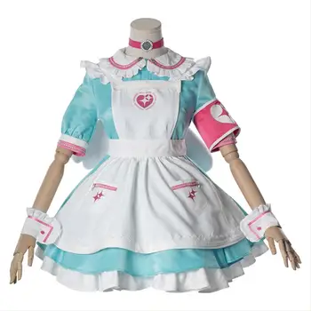 Anime dziewczyny cosplay Yumemi Riamu kostium pielęgniarka, pokojówka sukienka na zamówienie Halloween kostiumy karnawałowe peruka
