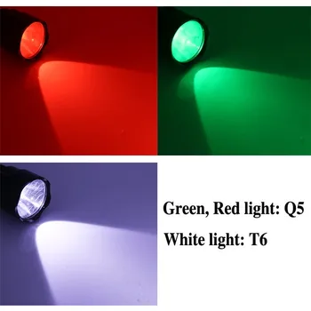 Anjoet C8 CREE XML T6 biały/zielony/czerwony led latarka taktyczna 18650 bateria aluminiowa Latarka lampka do wysokiej jakości polowania