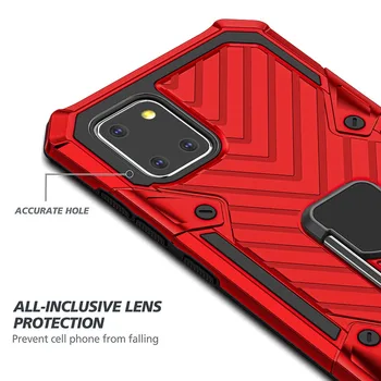 Anti-fall Armor Case For Samsung Galaxy A41 A51 A71 Note10 Lite A81 A91 S20 Plus S20 Ultra Car Holder Ring pokrywa ochronna pokrywa